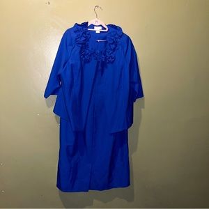 Royal blue blazer dress set